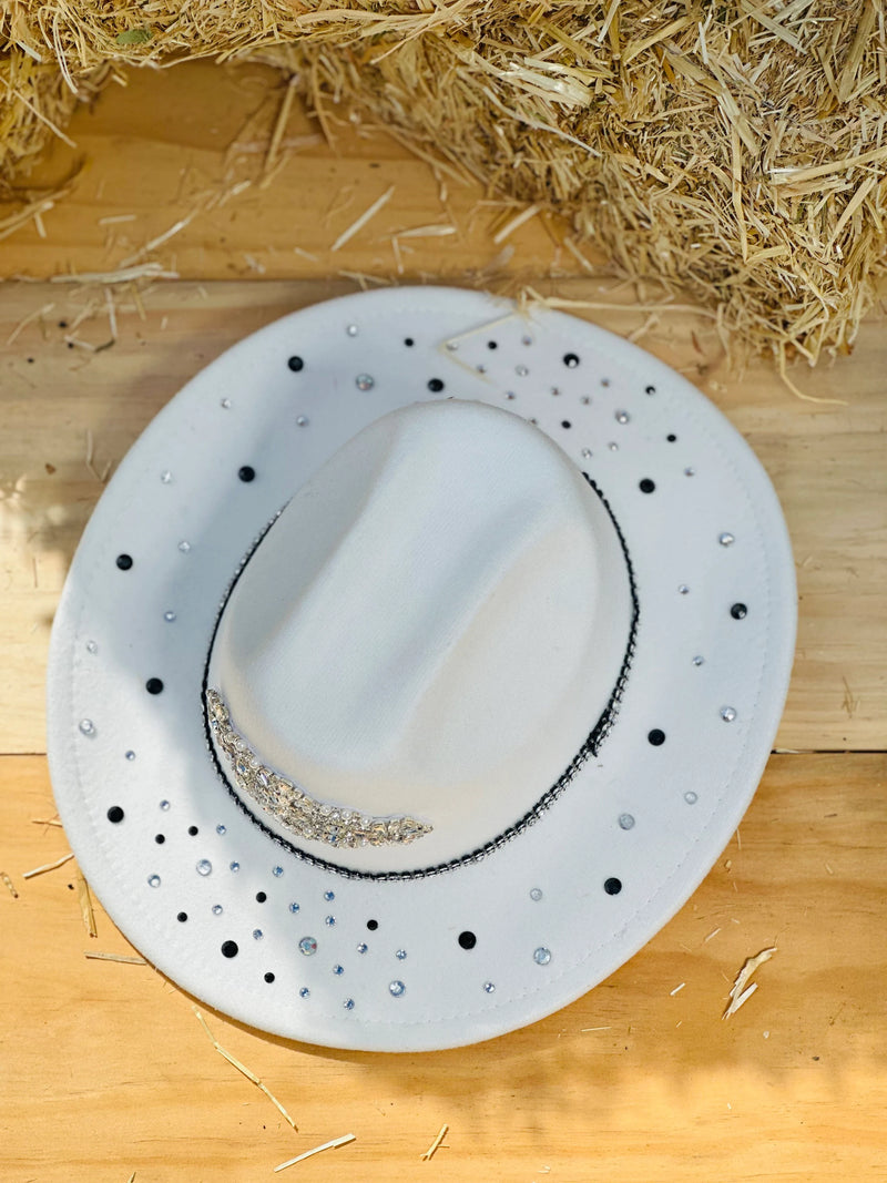 Cowgirl Hat Women wedding Artificial Wool Western Bride Cowgirl Personalized Jewelry Sombrero | Bling  Country Bride Outdoor Wedding